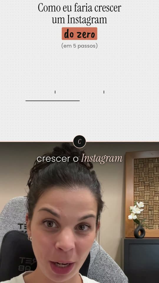 Reel: Como eu faria crescer um Instagram do zero